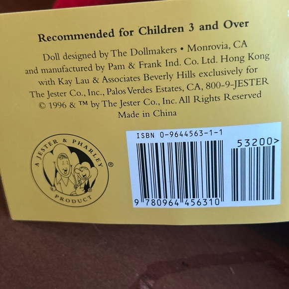 1996 THE JESTER LOST HIS JINGLE Plush Doll By David Saltzman  Vintage 20” - Picture 3 of 9